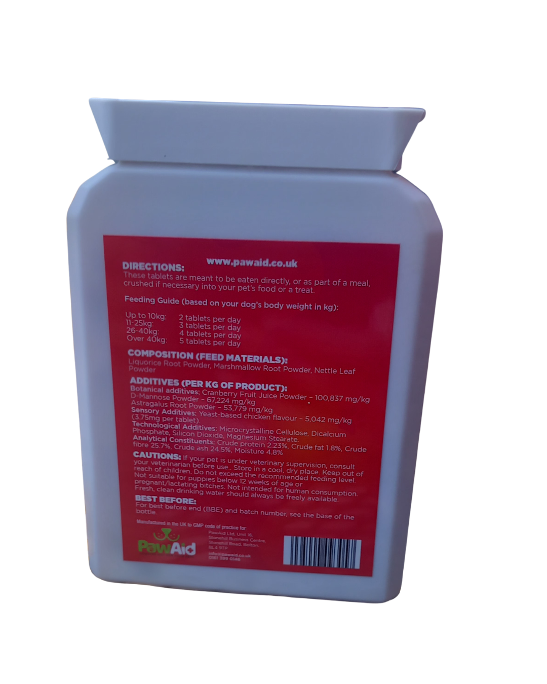 PawAid Pet Joint Support Tablets -  Chicken Flavour 120 Tablets