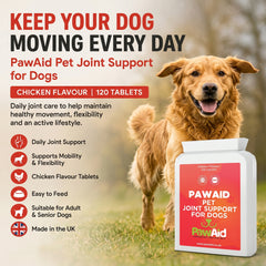 PawAid Pet Joint Support for Dogs- Chicken Flavour 120 Tablets